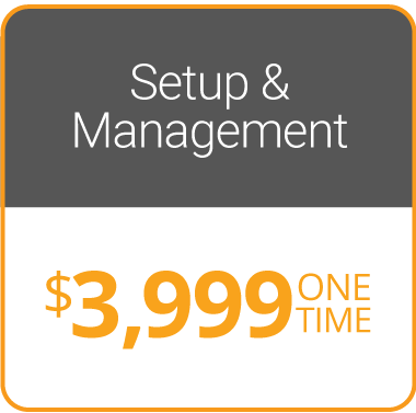 Set up and Management $3,999 One Time Fee 